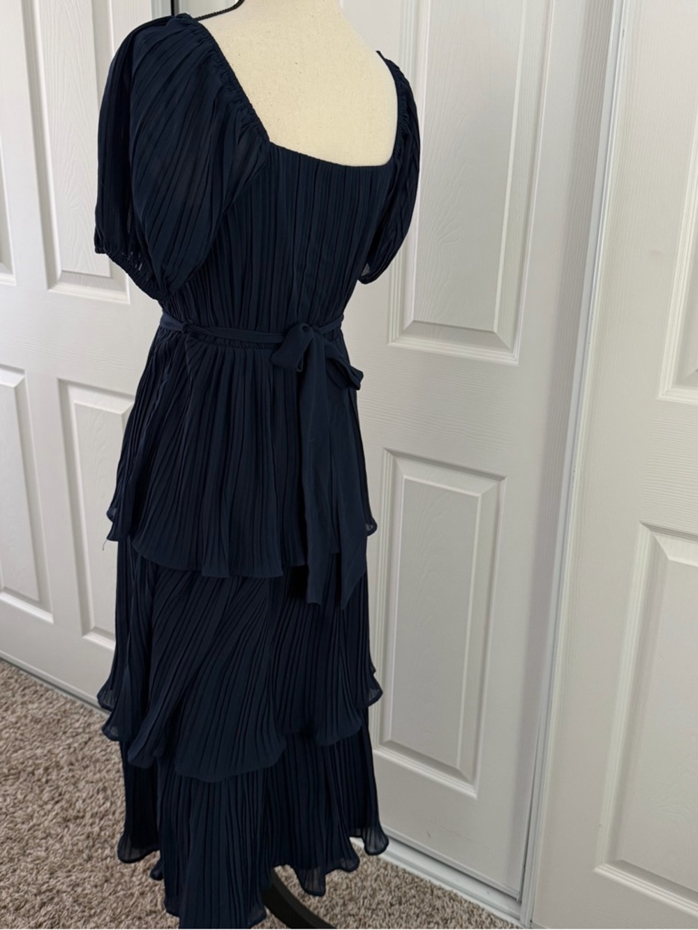 Lulus Decadent Plisse Tierred Midi Dress - Picture 5 of 5